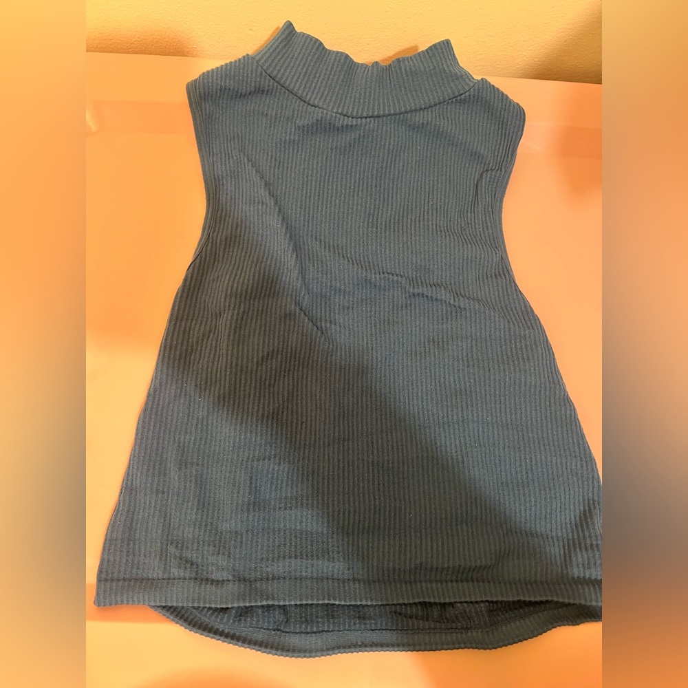 ZARA Blue Ribbed Sweater Size M-L